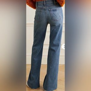 Mother Hustler Roller Heel Fray high-rise frayed jeans